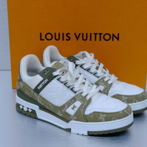 Louis Vuitton LV Trainer Khaki Green Monogram Denim